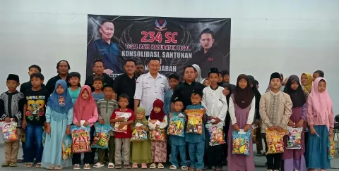 Ormas 234 SC Kabupaten Tegal Gelar Aksi Sosial, Santuni Anak Yatim dan Donor Darah