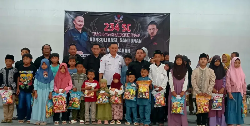 Ormas 234 SC Kabupaten Tegal Gelar Aksi Sosial, Santuni Anak Yatim dan Donor Darah