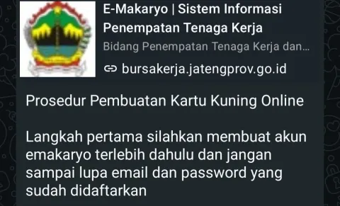 Cara Mudah Buat Kartu Kuning Online, Ini Tahapannya