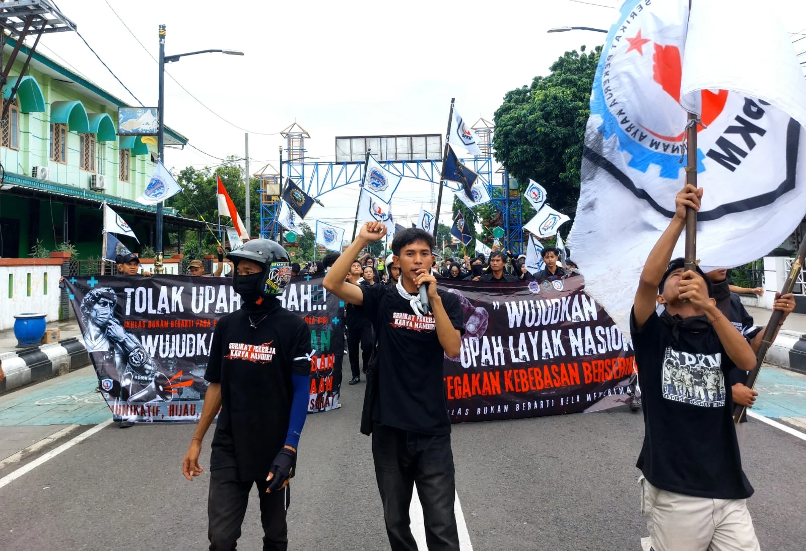 Aksi Hari Buruh di Pemalang,Tuntut Hak Berserikat hingga Tolak Upah Murah