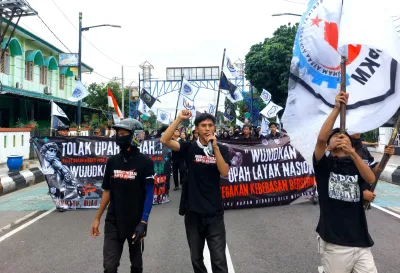 Aksi Hari Buruh di Pemalang,Tuntut Hak Berserikat hingga Tolak Upah Murah
