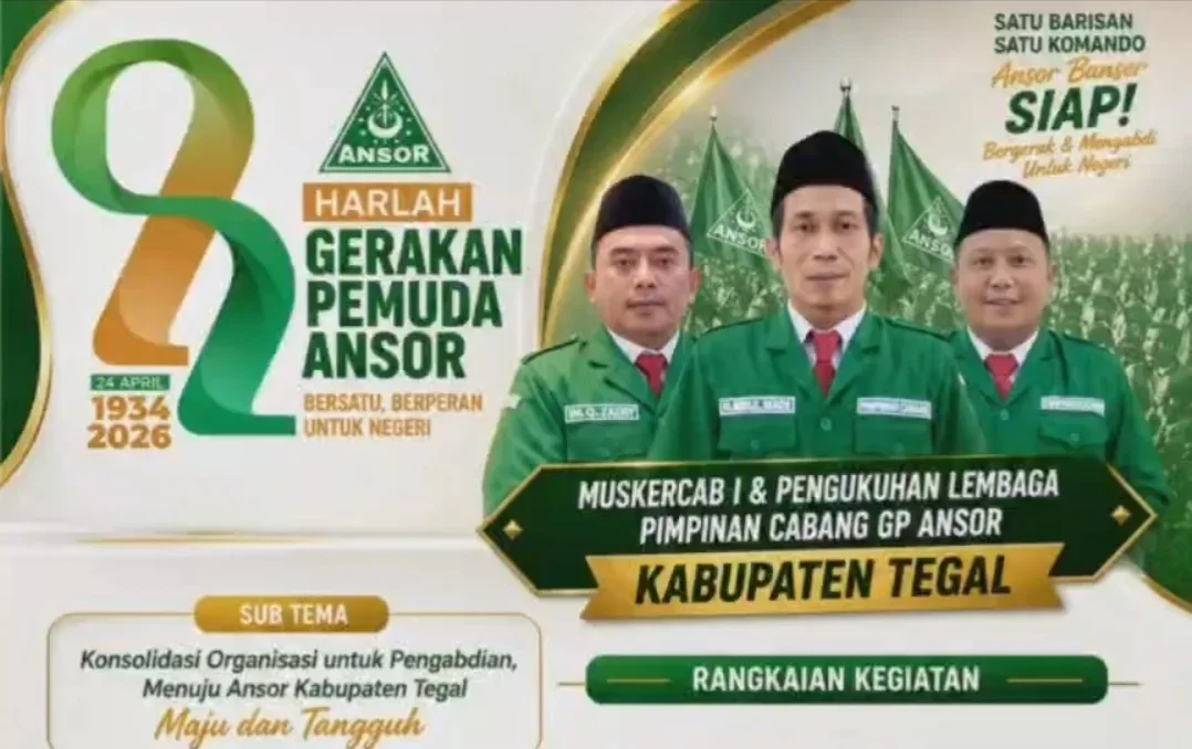 Harlah ke-92 GP Ansor Kabupaten Tegal, Gelar Ziarah Hingga Mini soccer