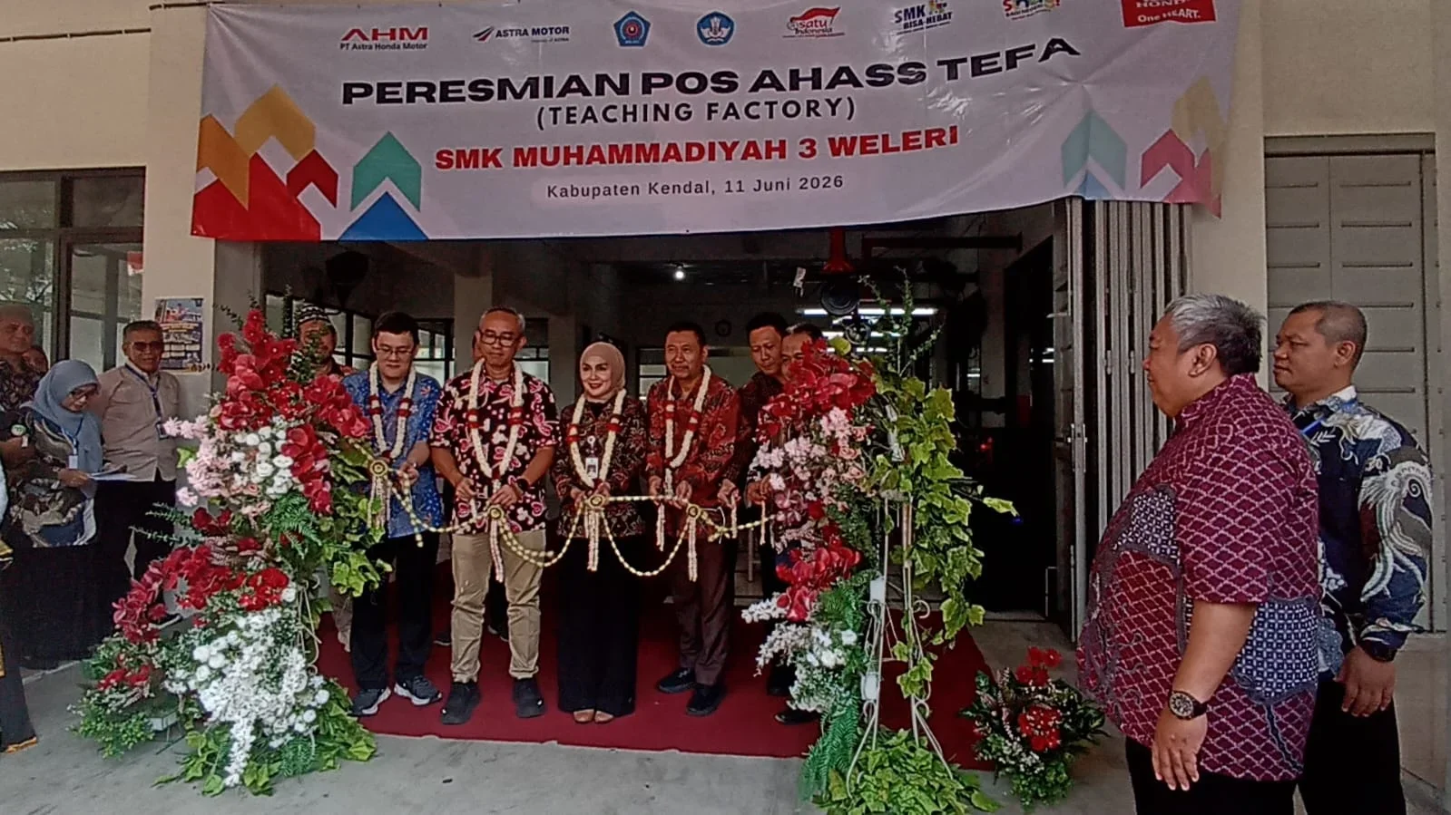 Peresmian pos Ahhas Tefa di SMK Muhammadiyah 3 Weleri Kendal. (edhot)