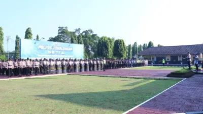 Polres Pekalongan Gelar Apel Siaga, Ratusan Personel dan Peralatan Disiapkan Antisipasi Kontinjensi