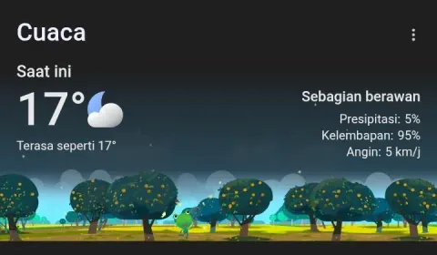 Prakiraan Cuaca Guci Tegal Senin 8 Juni 2026, Cerah Berawan dengan Suhu Sejuk 17–24°C