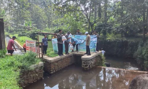 7.000 Benih Ikan Dilepas di Sungai Kalibogor, DKP Kendal Perkuat Cadangan Protein Alami Warga