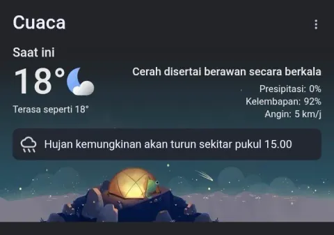 Prakiraan Cuaca Guci Hari In Pagi Cerah Berawan, Waspada Potensi Hujan di Sore Hari