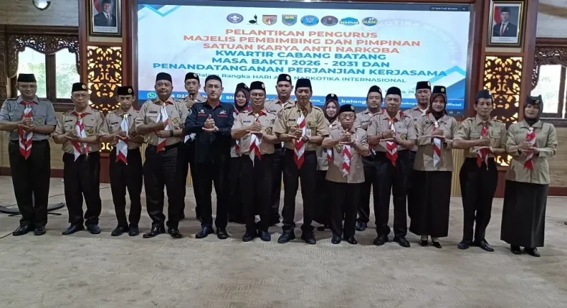 Gaspol Pencegahan Narkotika di Batang, BNN dan Pramuka Kukuhkan Saka Anti Narkoba