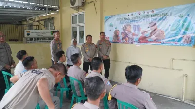 Polres Tegal Kerahkan Bhabinkamtibmas Untuk Tracing TB Paru Hingga Pendampingan Minum Obat