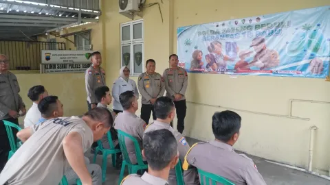 Polres Tegal Kerahkan Bhabinkamtibmas Untuk Tracing TB Paru Hingga Pendampingan Minum Obat