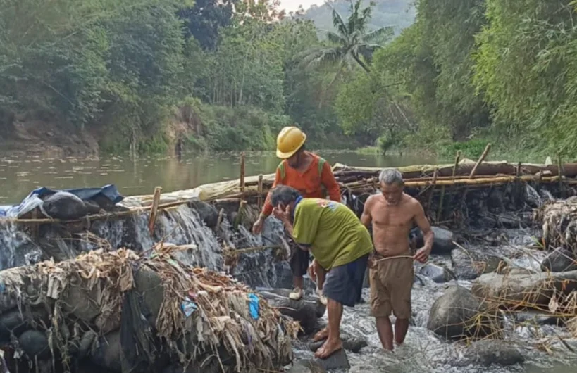 Empat Bendung di Brebes Selatan Rusak, Irigasi Ratusan Hektare Sawah Terancam