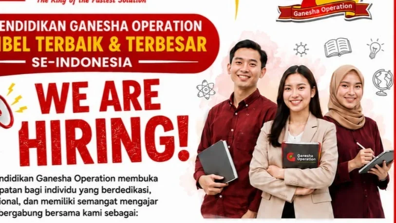 Ganesha Operation Slawi Buka Lowongan Pengajar Tetap dan Freelance, Lamaran Ditunggu Hingga 30 Juni 2026