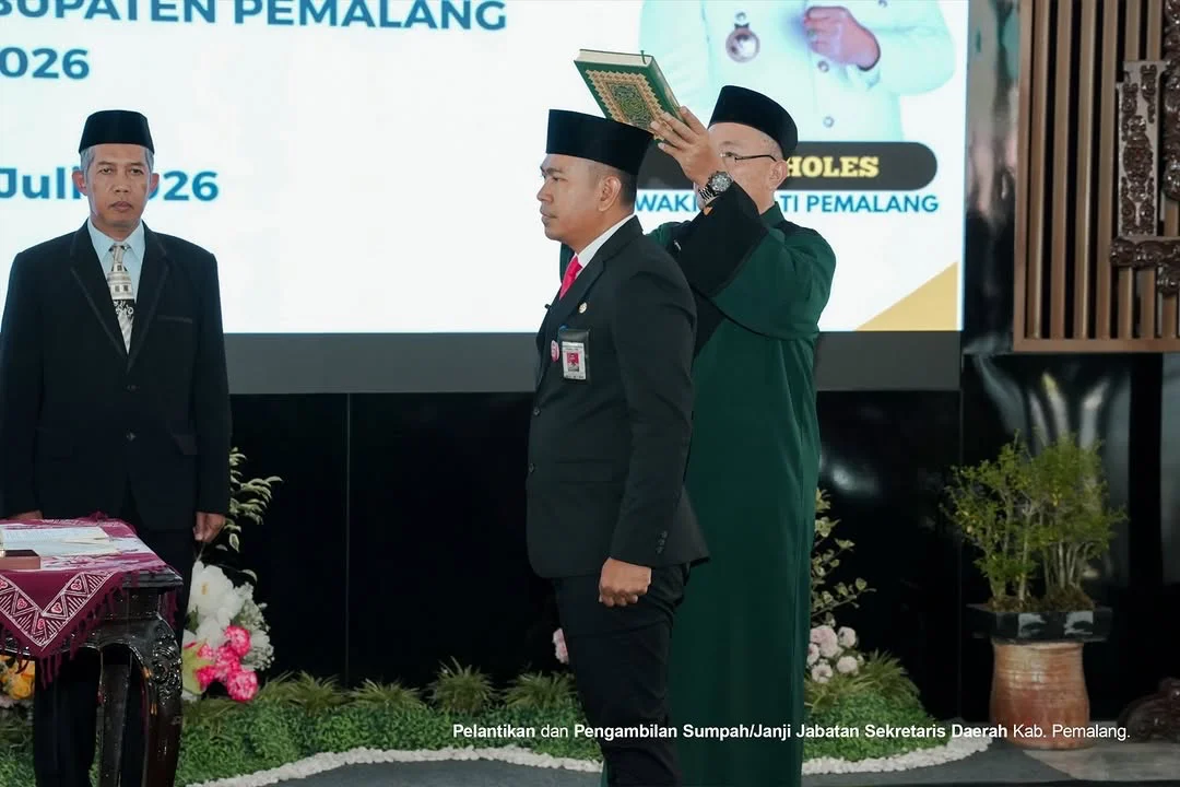 Pelantikan Bagus Sutopo sebagai Sekretaris Daerah Pemalang/Instagram @anom_widiyantoro