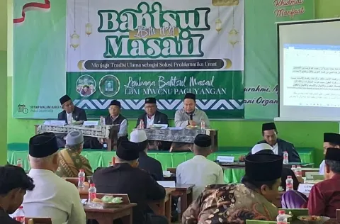 MWC NU Paguyangan Brebes Bahas Hukum Buang Sampah Sembarangan dan Ganti Rugi Kerusakan Lingkuangan