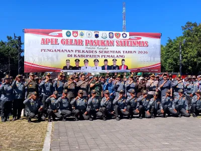 Satlinmas Pemalang Siaga Jaga Kondusivitas Pilkades Serentak 2026