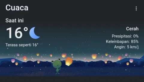 Prakiraan Cuaca Guci Hari Ini Waspada Kondisi Berawan dan Kabut di Malam Hari