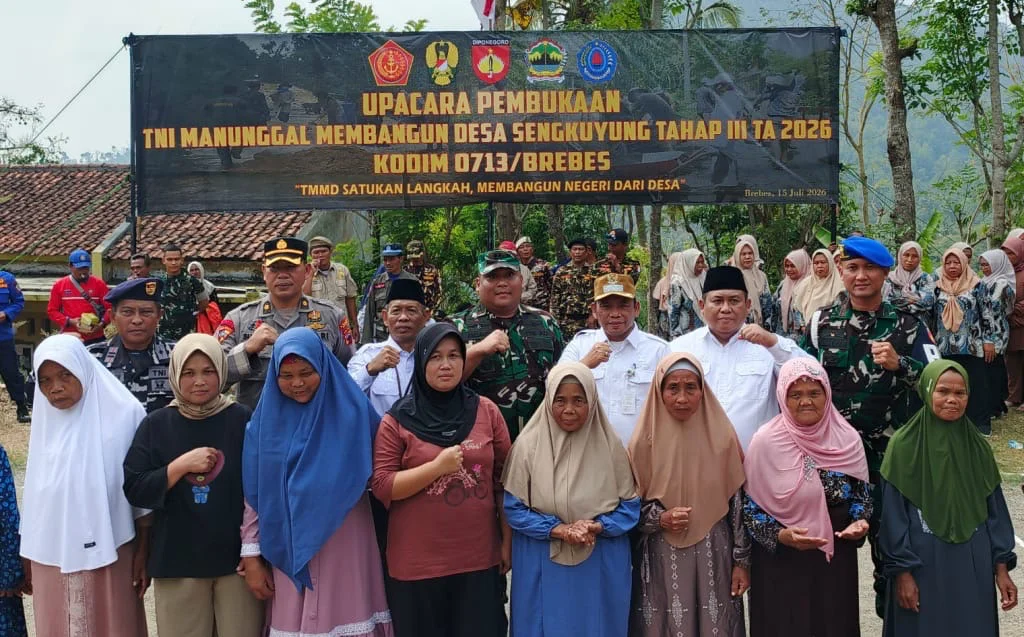 TMMD Sengkuyung Tahap III 2026 Resmi Dimulai di Bantarkawung Brebes, Sekda Ajak Warga Bersatu Bangun Desa