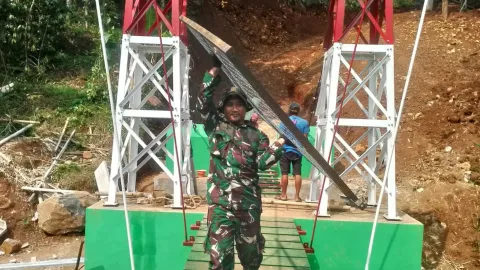 Jembatan Garuda Merah Putih di Plantungan Kendal Hampir Rampung, Progres Capai 90 Persen