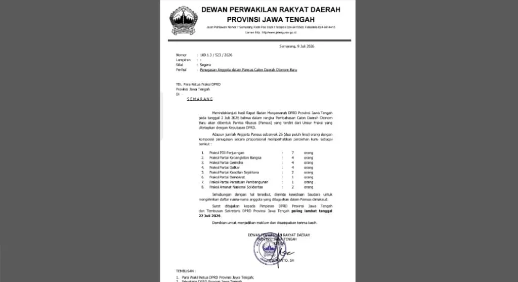 DPRD Jateng Mulai Susun Keanggotaan Pansus Pemekaran Brebes Selatan