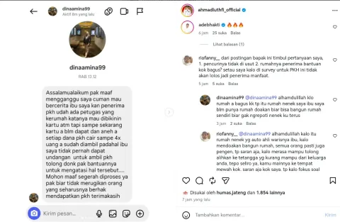 Kirim Pesan di Instagram Ahmad Luthfi Soal PKH Tak Cair,  Netizen: Gubernur Sat Set