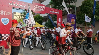 Gowes Kemerdekaan Harkat Negeri, Wawalkot Tegal Tekankan Pentingnya Pendidikan Tinggi