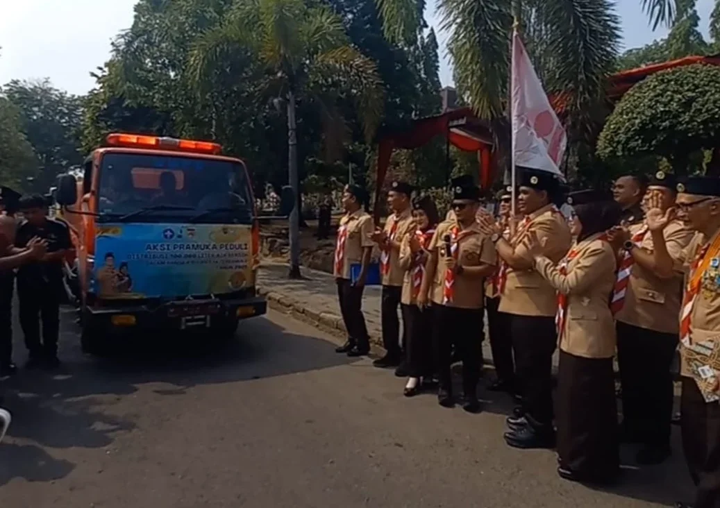 Bantuan air bersih Hari Pramuka Kwarcab Tegal
