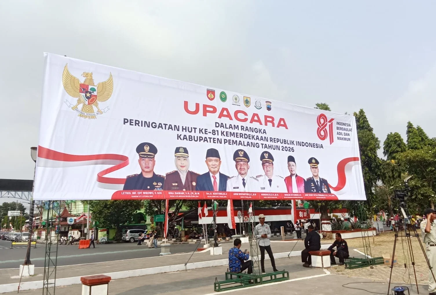 baliho latar belakang panggung upacara HUT ke 81 Pemkab Pemalang
