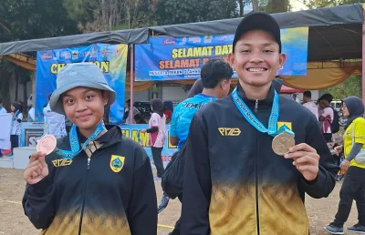 Tegar dan Dheandra Atlet Panahan Persembahkan Medali untuk Pemalang