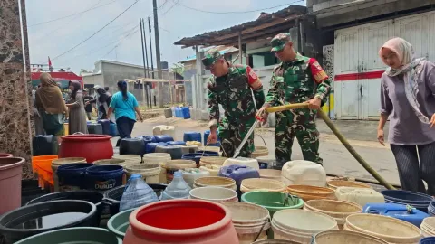 Terus Bergerak, Kodim Pemalang Salurkan Bantuan Air Bersih ke Pulosari