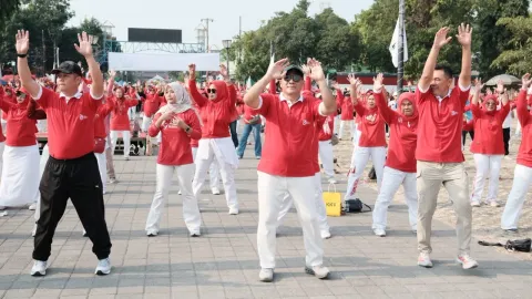 Semarak HUT ke-81 PMI di Pemalang, Warga Ikuti Senam dan Donor Darah