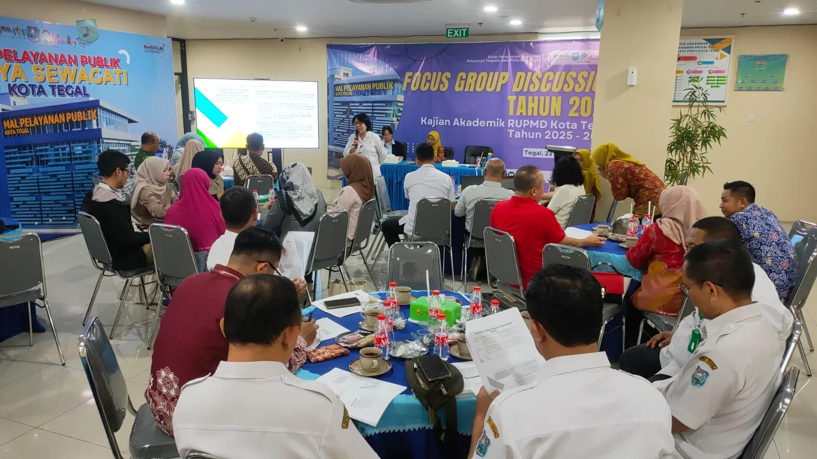 DPMPTSP Kota Tegal menggelar FGD Kajian Akademik Rencana Umum Penanaman Modal di Ruang Rapat Lt 3 MPP Alaya Sewagati, Rabu 23 September 2026.