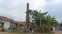 Cerobong Crustine Masih Berdiri, Jejak Kejayaan Pabrik Tapioka Hogwan di Jatisawit Bumiayu
