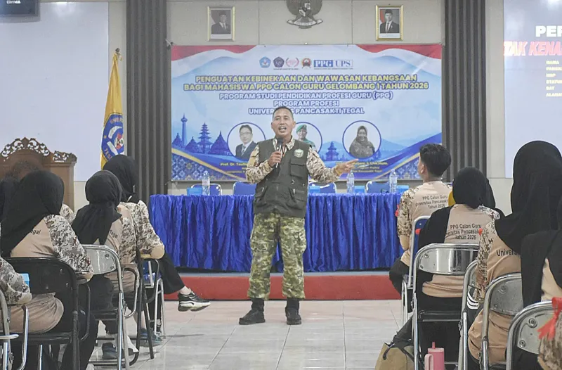 UPS Tegal Gandeng Kodim 0712, Perkuat Wawasan Kebangsaan 83 Mahasiswa PPG