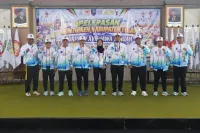 Bupati Tegal Lepas Kontingen Porprov Jateng XVII, Targetkan Masuk 20 Besar