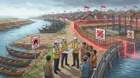 Kampung Nelayan Merah Putih di Tegal Terkendala Tata Ruang