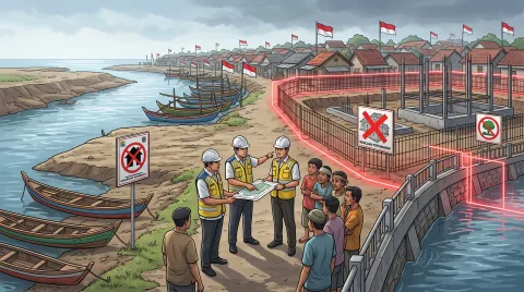 Kampung Nelayan Merah Putih di Tegal Terkendala Tata Ruang