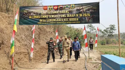 TMMD di Bodeh Pemalang Sasar Jalan Baru Sepanjang 667 Meter