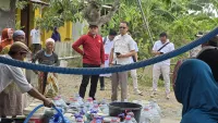 Kekeringan di Kertasari Tegal Makin Parah, Kader Gerindra Salurkan 4 Tangki Air Bersih