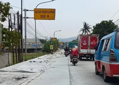 Tunggu Umur Beton, Lalin Tegal-Purwokerto di Pagojengan Masih Buka Tutup