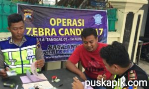 Tindak 100 Pelanggar Di Hari Pertama Operasi Zebra Candi tahun 2017.