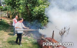 Banyak Nyamuk Dan Lalat, PERINDO Pemalang Foging Desa Asemdoyong