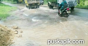 Gempa Tasikmalaya Pecahkan Pipa  Saluran Air PDAM Pemalang