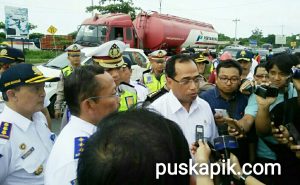 Menteri Perhubungan Tinjau Langsung Titik Macet  Pemalang