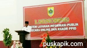 Bupati Pemalang Lounching Sistem Layanan Informasi Publik Secara Online.