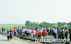 Pelaksana Proyek Tol Ingkar, Warga Demo Tanami Jalan Dengan Pohon Pisang