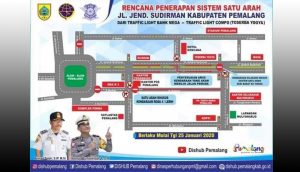 Warga Pertanyakan Sistem Satu Arah di Jalan Jenderal Sudirman Pemalang