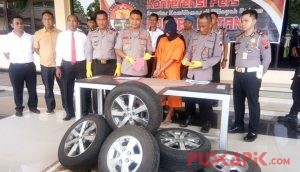 Polres Batang Ringkus Pencuri Roda Mobil Ambulans dan Kendaraan Pribadi