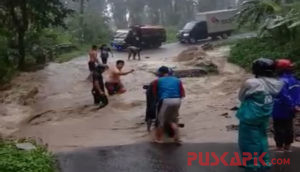 Irigasi Jebol, Jalan Semingkir-Majakerta Pemalang Nyaris Lumpuh