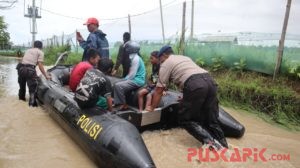 Banjir, Polres Pemalang Terjunkan Tim Siaga