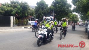 Satlantas Pemalang, Gowes Sosialisasi Bahaya Corona